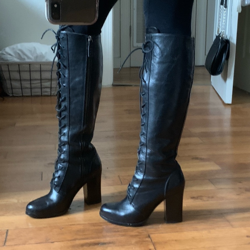 Frye Tall Lace Up Boot